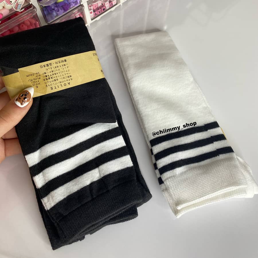 جوراب بلند خط دار