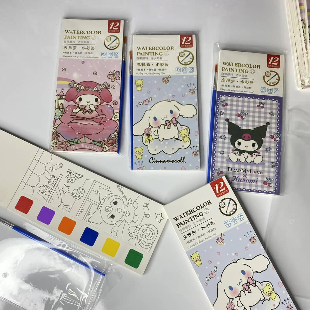 نقاشی آبرنگی سانریو