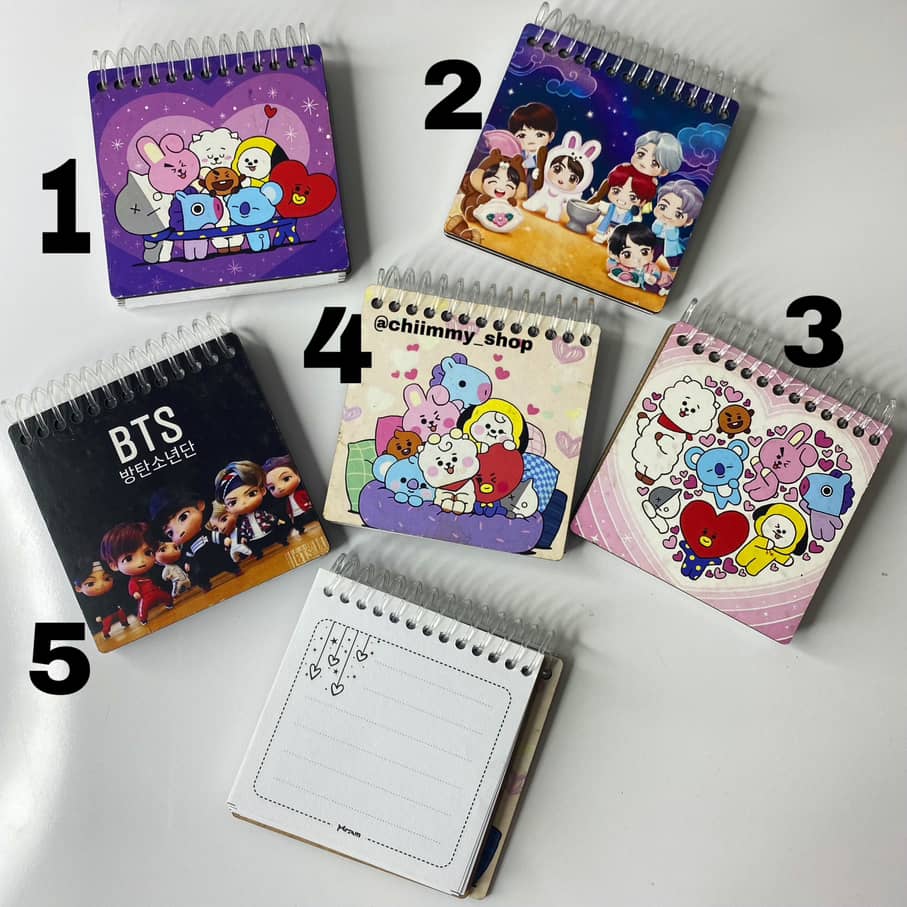 دفترچه مربعی bt21